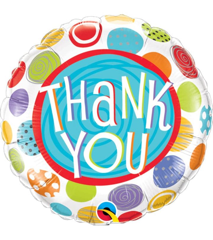 Thank You Patterned Dots Foil Balloon